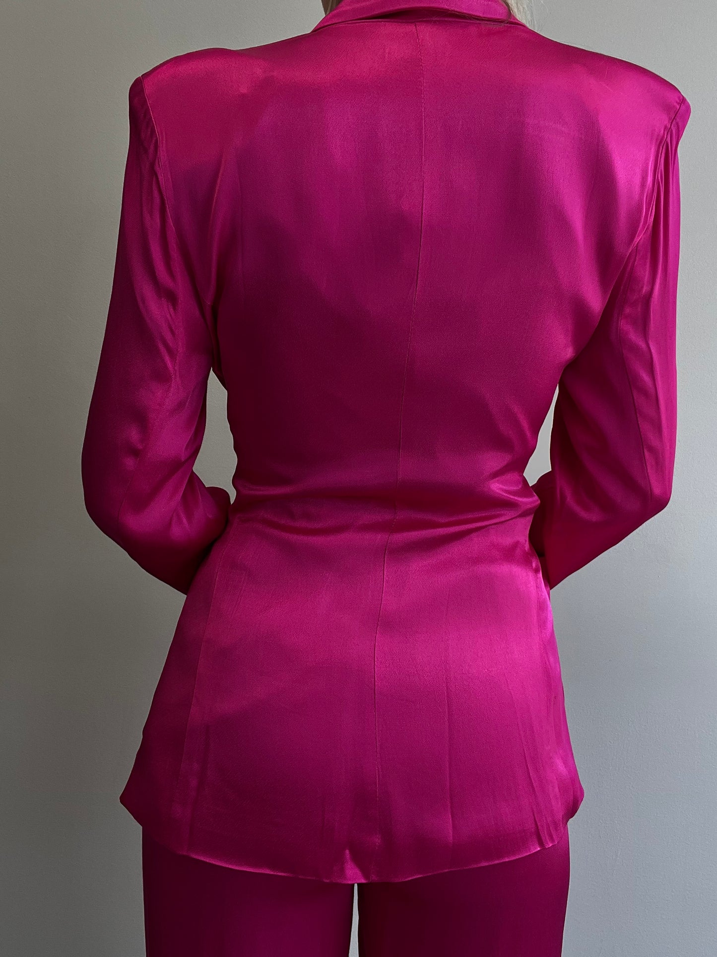 BARBIE FRONT TIE SATIN BLAZER