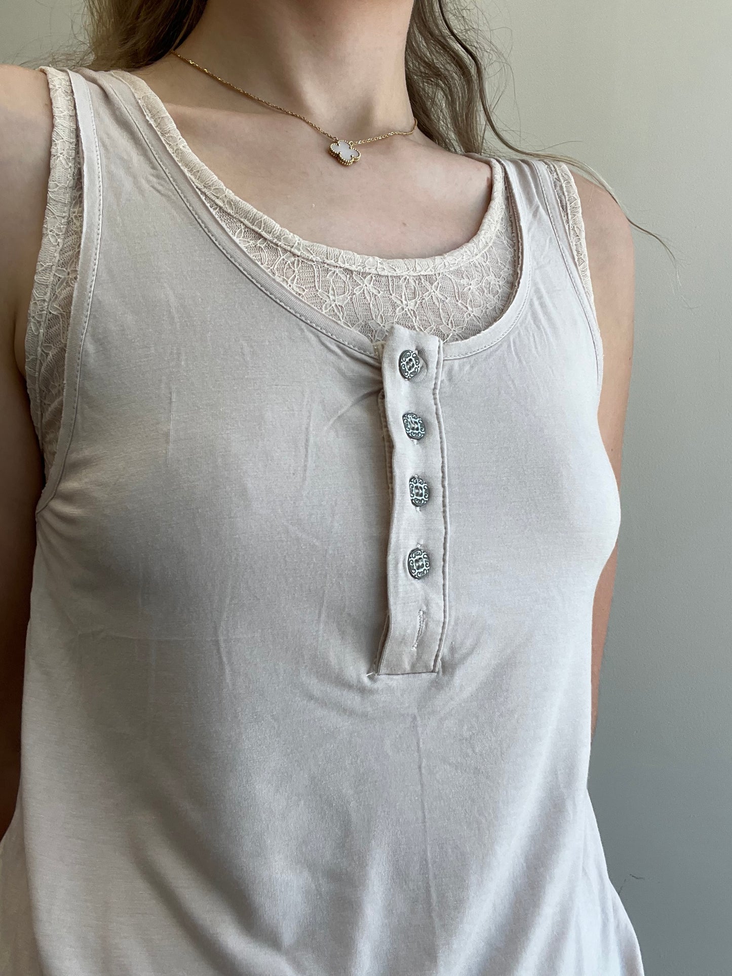 DOUBLE LAYER LACE TANK
