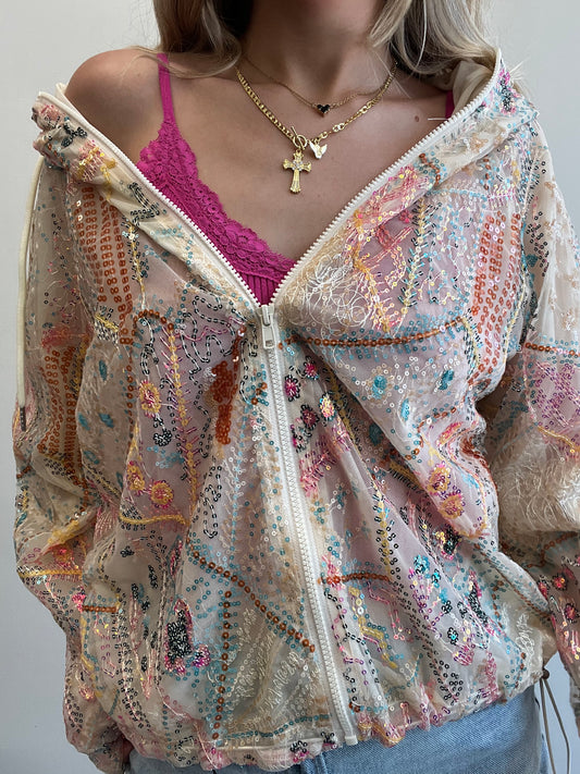 BEADED SEQUINED JACKET