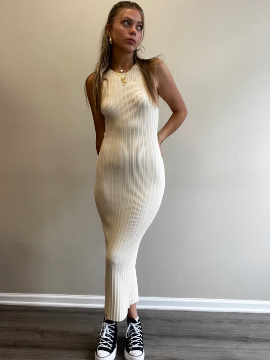 RILEY RACER BACK KNIT MIDI DRESS