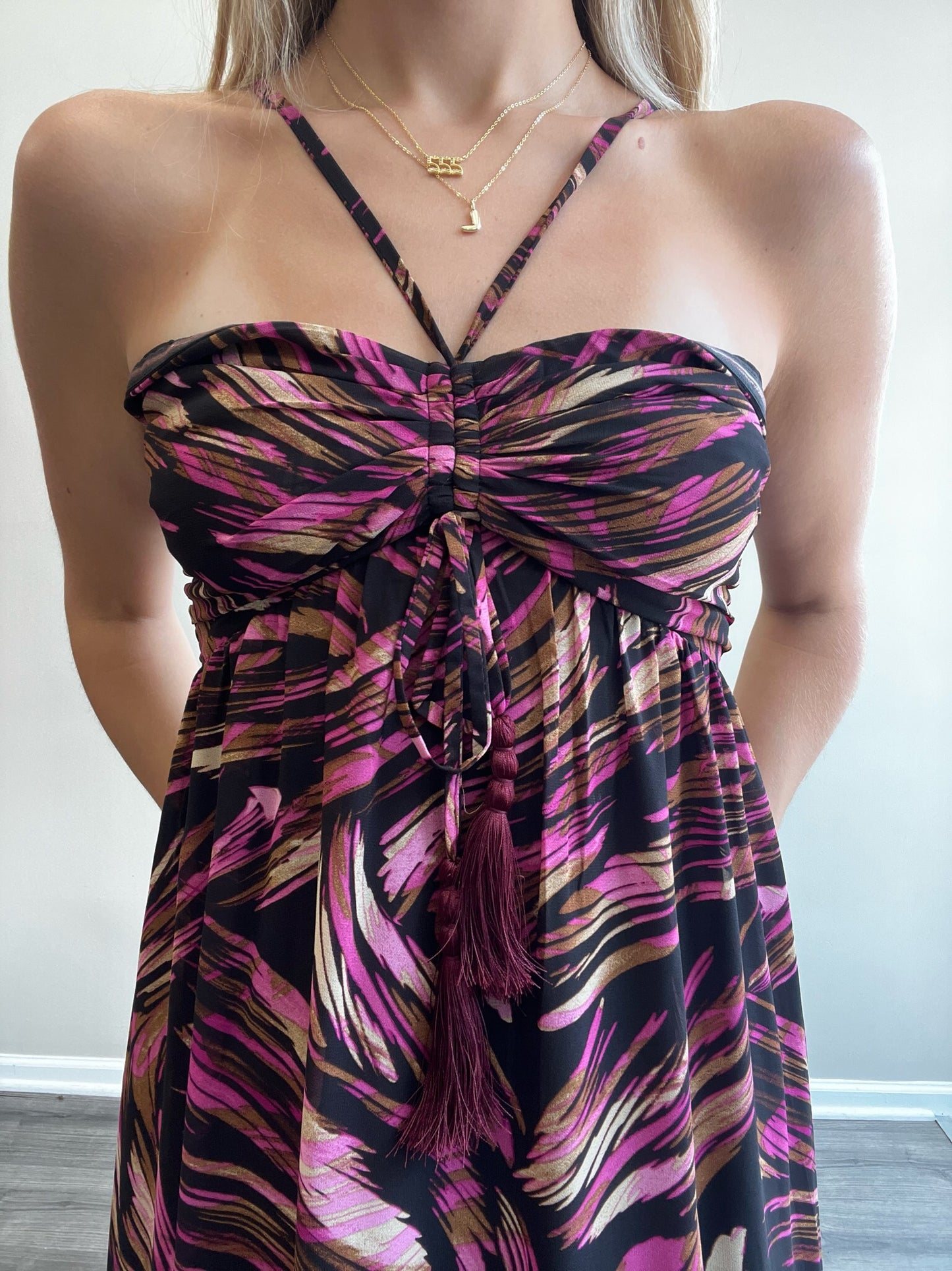 LIGHTS OUT BABYDOLL MAXI DRESS