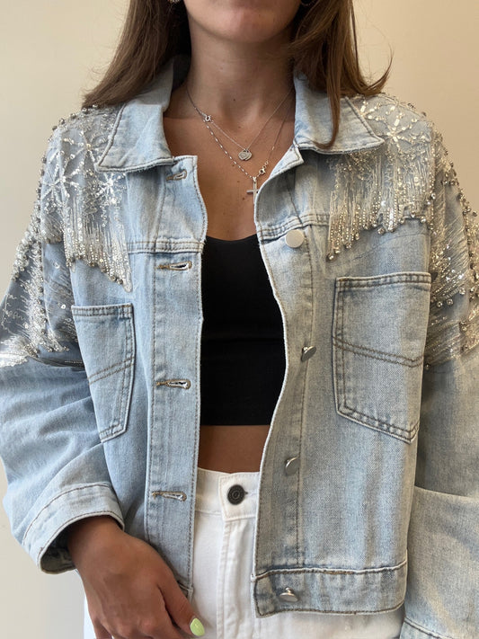 RHINESTONE DENIM JACKET