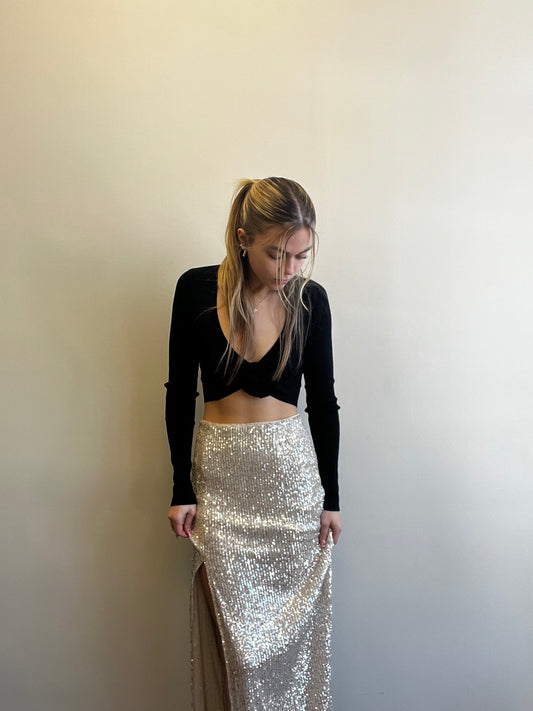 GOLD/SILVER SEQUIN SKIRT