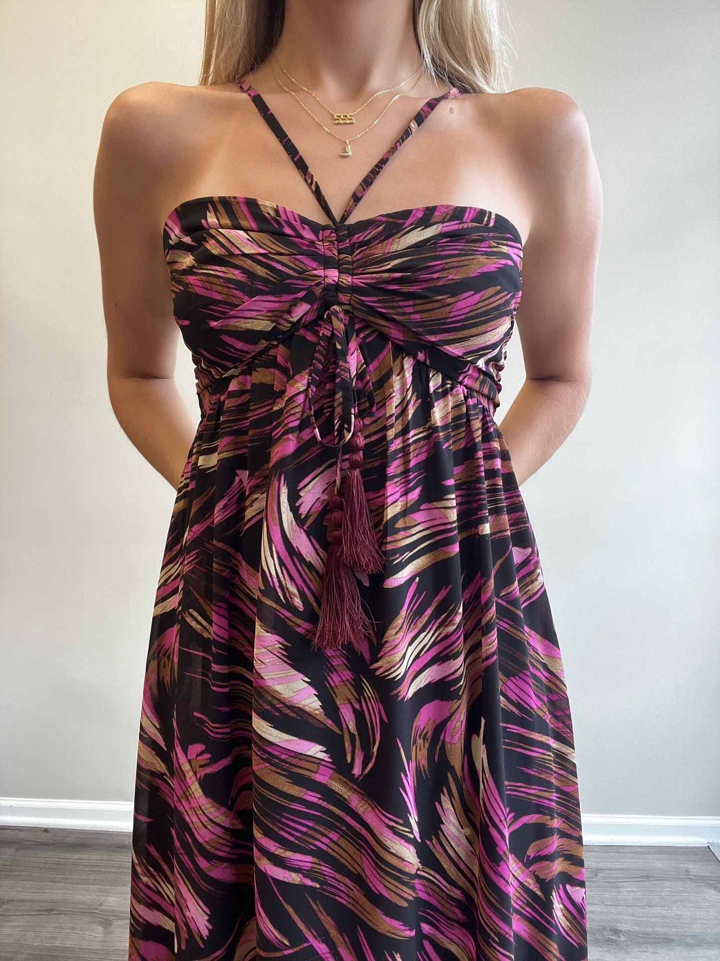 LIGHTS OUT BABYDOLL MAXI DRESS