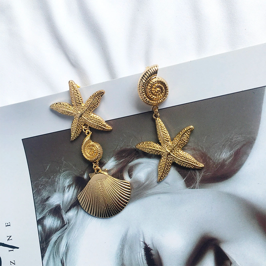 GOLD SHELL EARRINGS