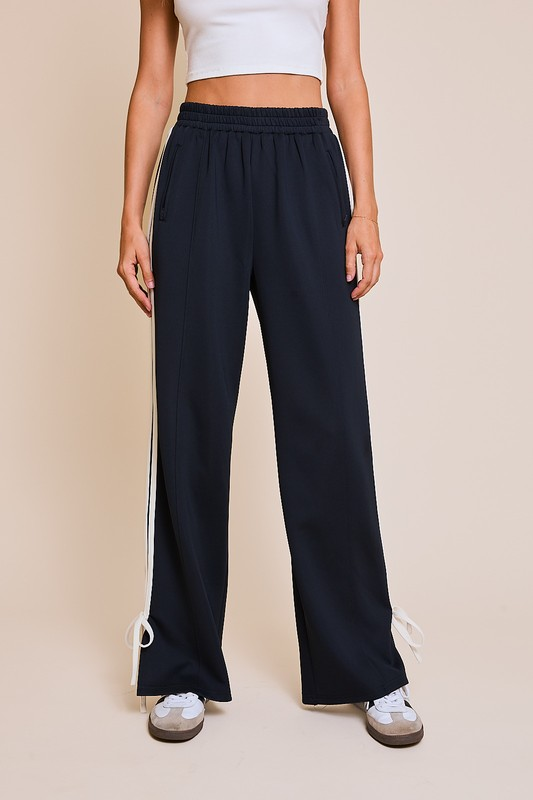 BOW DETAIL TRACK PANTS