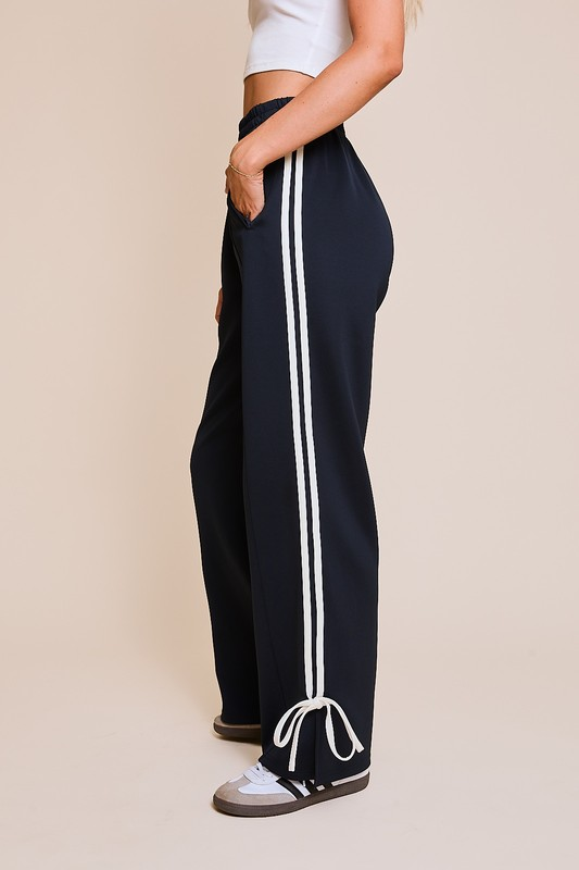 BOW DETAIL TRACK PANTS