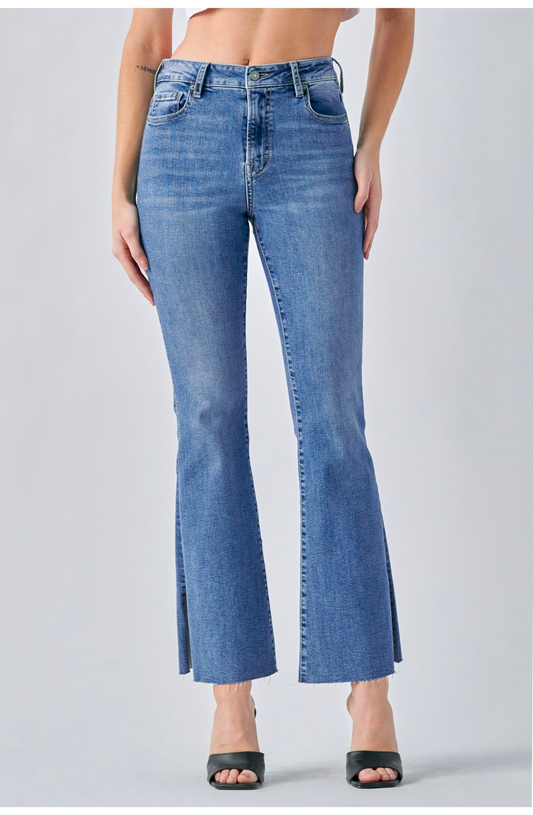 HAPPI FLARE SIDE SLIT JEANS