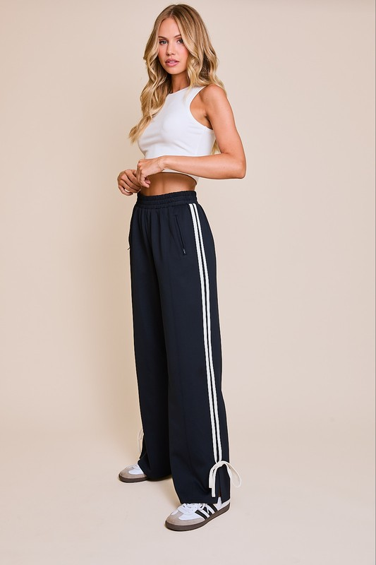 BOW DETAIL TRACK PANTS
