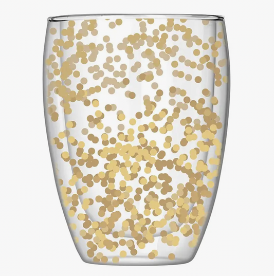 GOLD CONFETTI STEAMLESS GLASS
